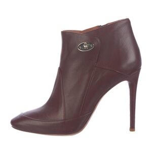 New Burgundy Mulberry Leather Boots Women's Size: 9.5 | IT 39.5